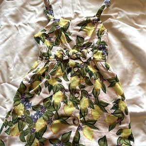 Zara summer dress with lemons